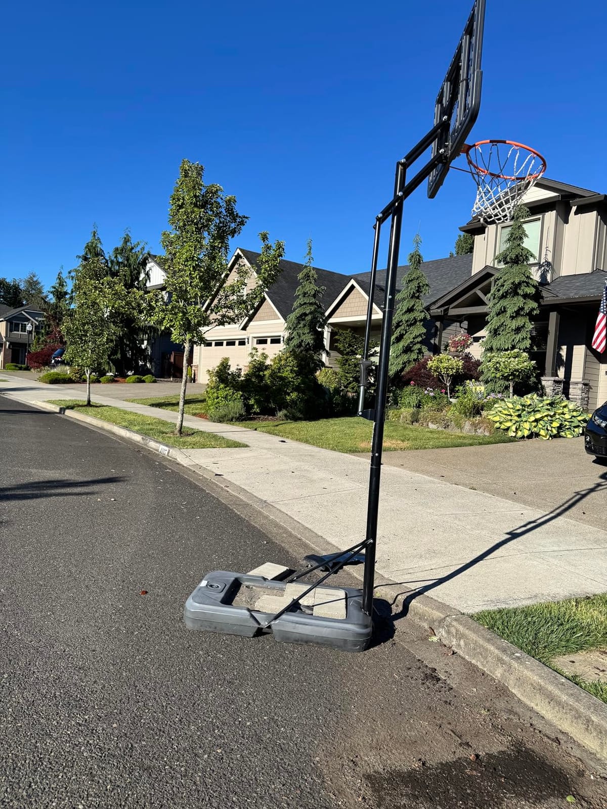 Basketball Hoop 40/44/48 Inch Impact Backboard 4.8-10FT Height Adjustable customer photo 2