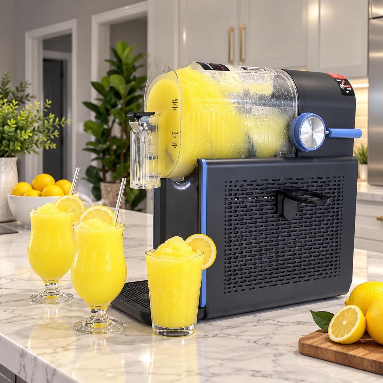 Slushie Machine for Home, 66oz Smart Frozen Drink Maker, 5 Programs & Clean Mode, No-Ice-Needed Slushy Maker for Margaritas, Smoothies, Milkshakes, Cocktails, and Soft Serve Ice Cream (Peach) customer photo 1