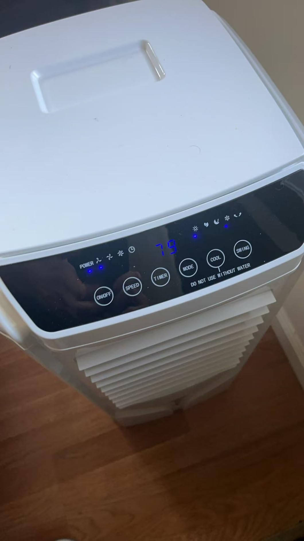 Swamp Cooler, 1800 CFM Windowless Portable Air Conditioner with 4.2 Gal Water Tank,120° Swing, 12H Timer, 3 Modes, 3 Speeds, 3-IN-1 AC Unit, Evaporative Air Cooler for Room,Bedroom,Office,Black customer photo 1