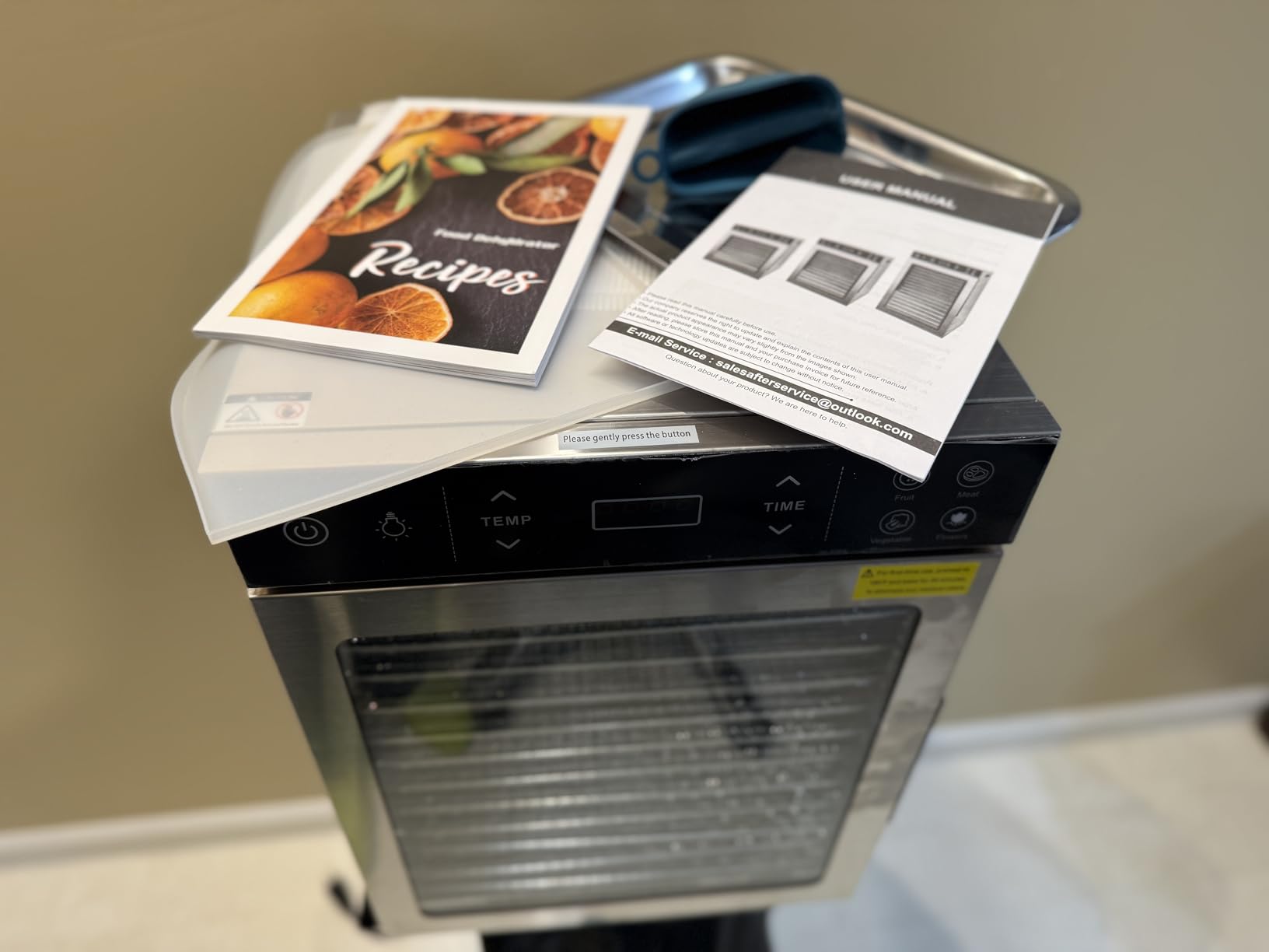 Suteck 16-Tray Food Dehydrator, Stainless Steel, 4 Presets for Jerky&Fruit customer photo 1