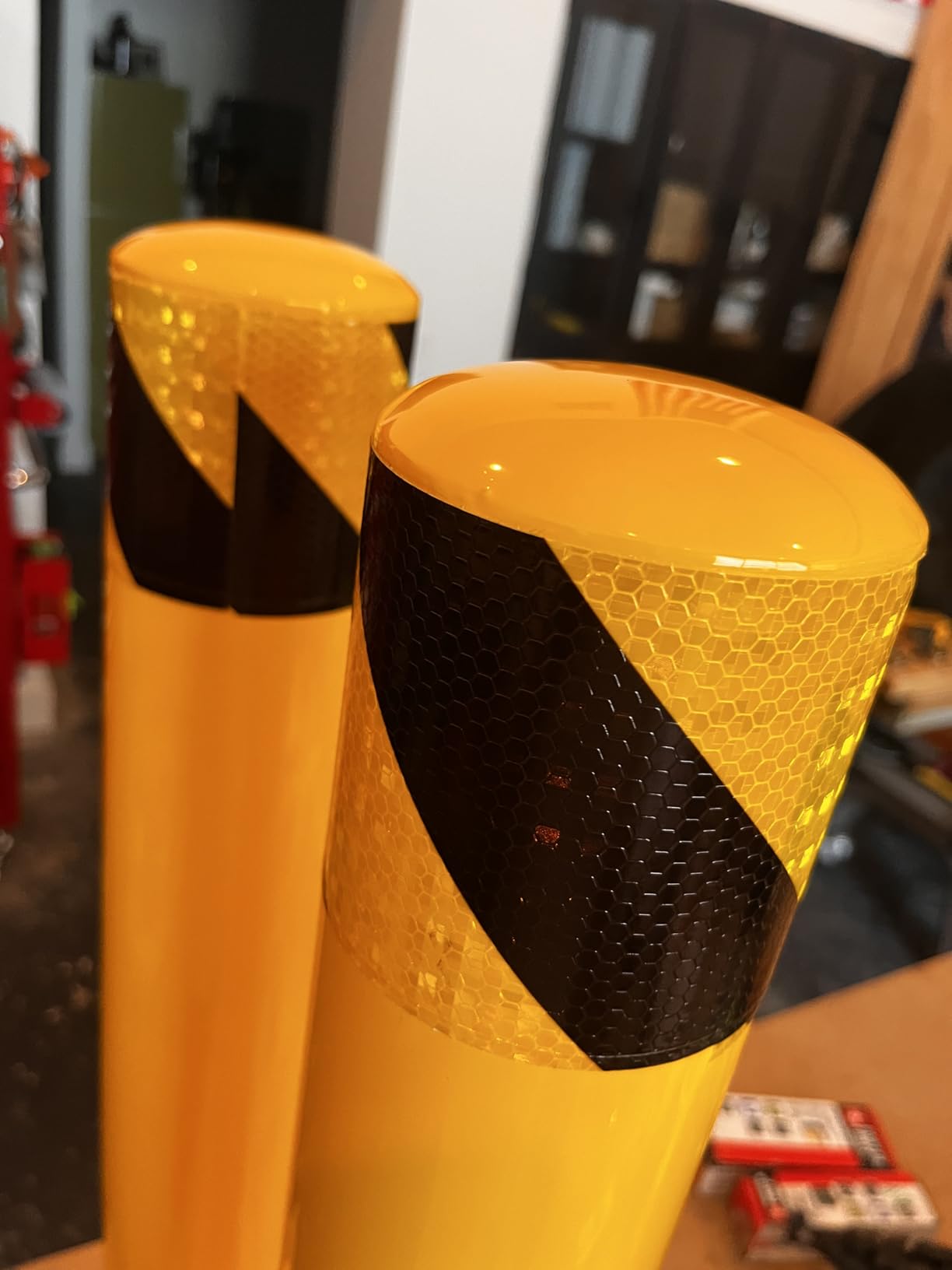 2 Pack Steel Safety Bollard, 48 in Parking Security Bollards Posts customer photo 1