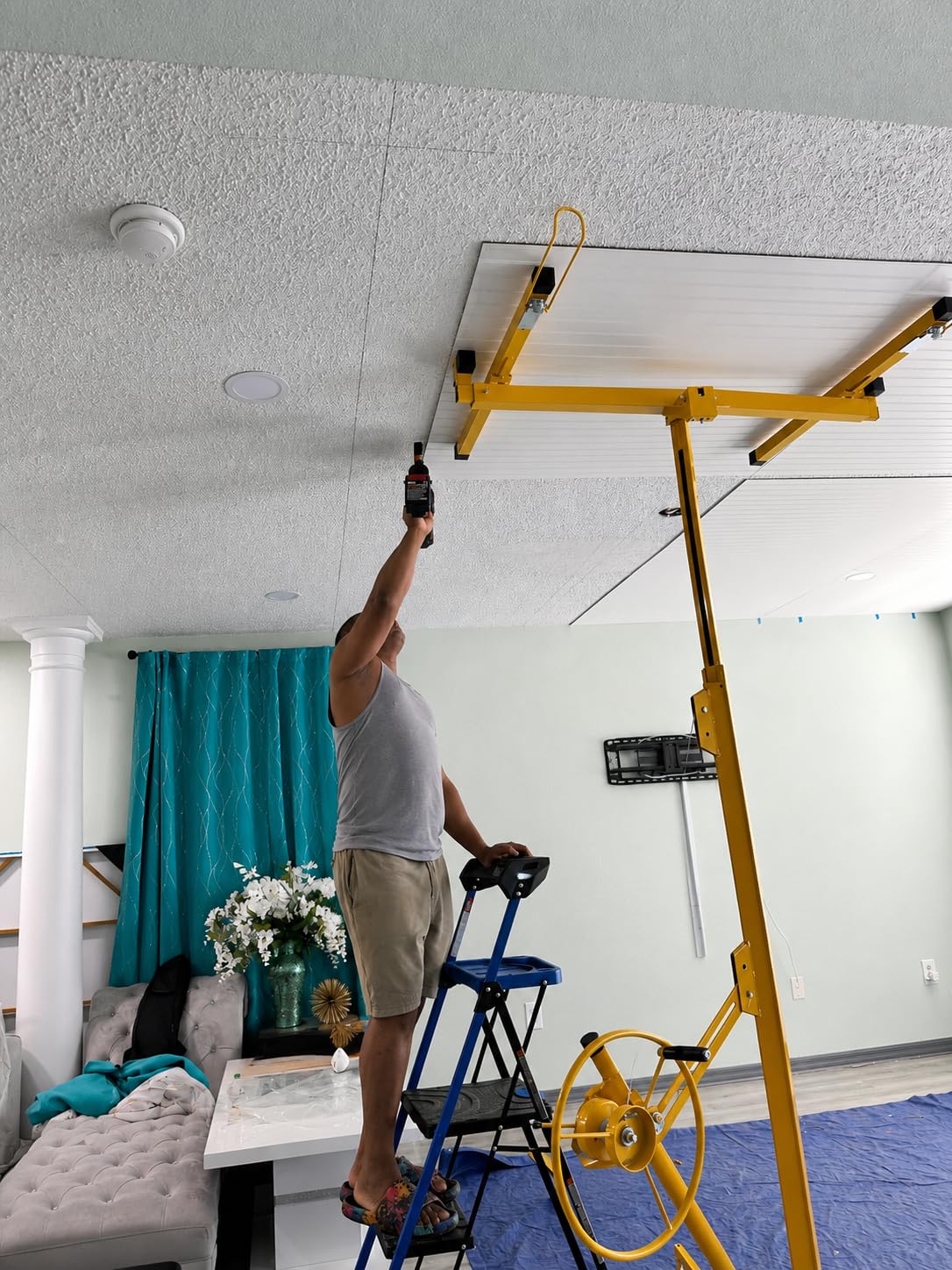 11 ft Drywall Lift,Drywall Rolling,150 LBS Sheetrock Lift Drywall Lifter customer photo 1