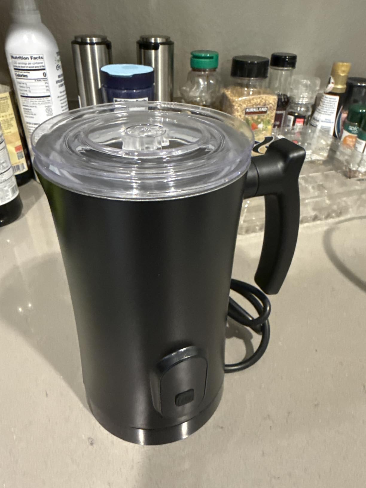 Milk Frother, 4-in-1 Electric Milk Steamer, 350ml/11.8oz Automatic Frother for Coffee, Warm and Cold Foam Maker for Latte, Cappuccino and Hot Chocolate (Black) customer photo 1