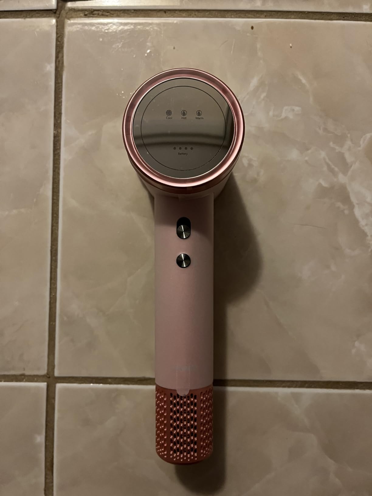 YALICE Cordless Hair Dryer for Baby and Kids, Portable Travel Blow Dryer with Gentle Airflow & Low Heat Ionic Care for Infant, 3 Speed Settings, Mini Rechargeable Hair Dryer with Charging Base, Pink customer photo 1