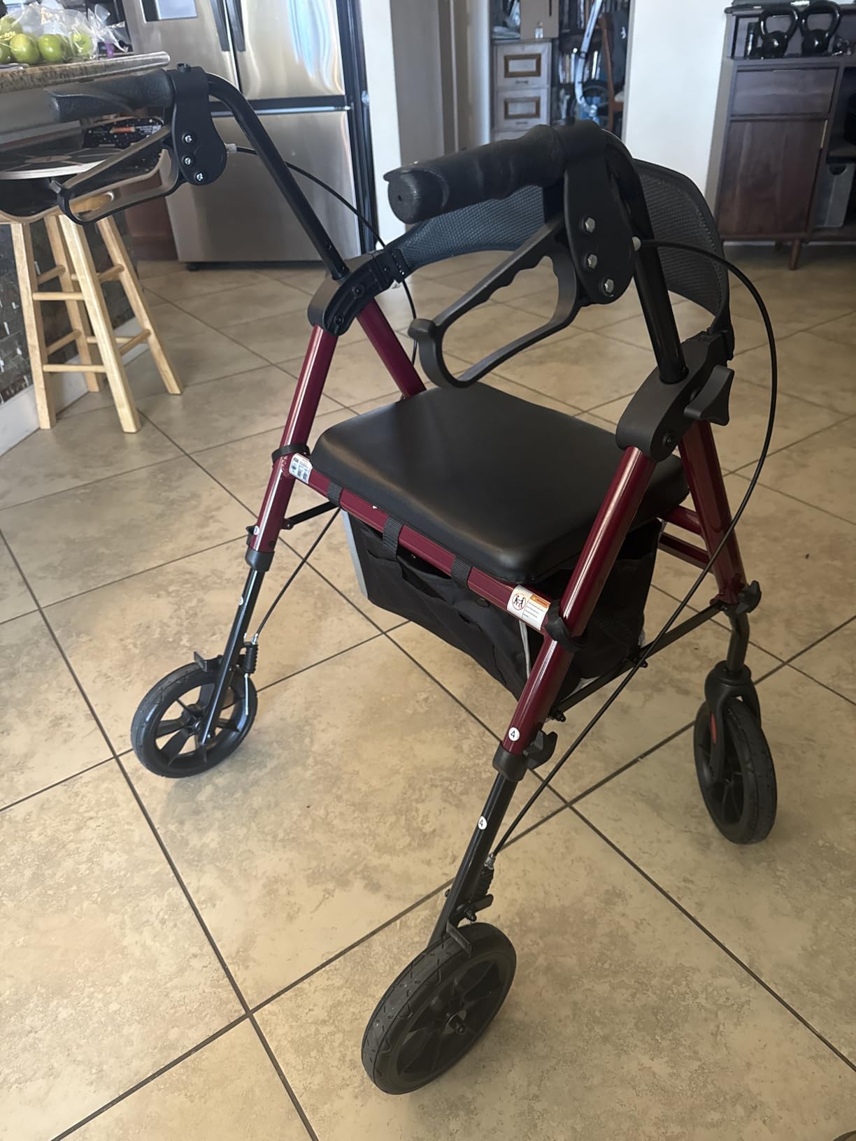 soundfuse Foldable Rollator Walkers for Seniors with Seat, 8'' PU Wheels customer photo 1