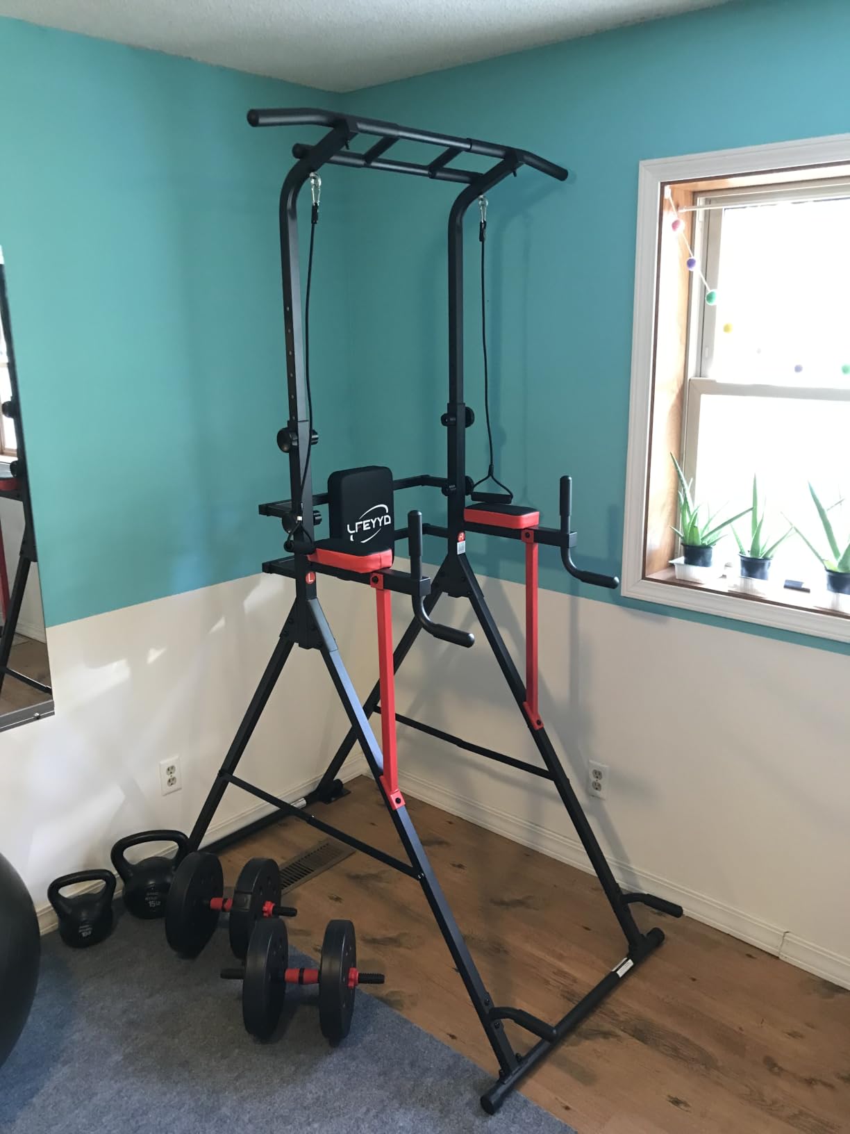 Power Tower Pull Up Bar Free Standing,Home Gym Strength Training Equipment customer photo 2
