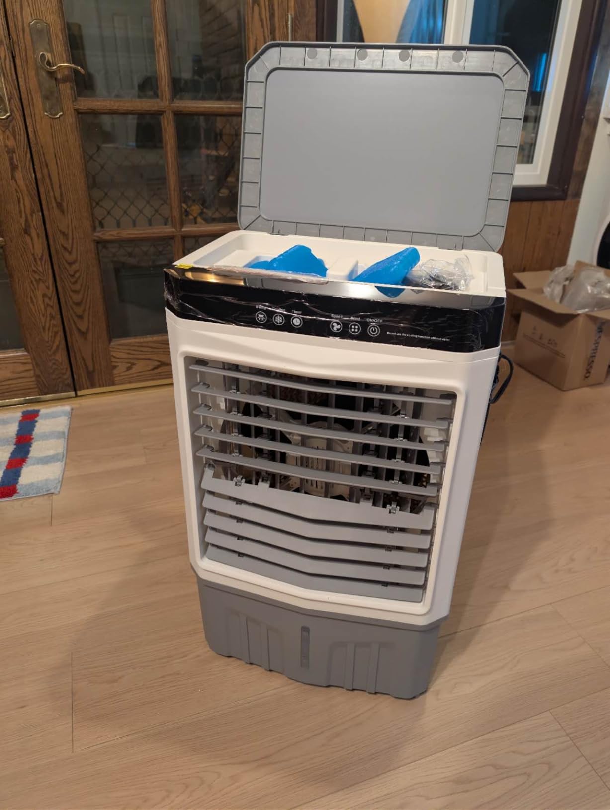 VCJ 2800CFM Evaporative Air Cooler, 8.6 Gal 3 IN 1 Windowless Portable Swamp Cooler Air Conditioner,120° Oscillation, 3 Speeds, 12H Timer, 6 Ice Packs, Air Cooling Fan for Bedroom Room Office Garage customer photo 1