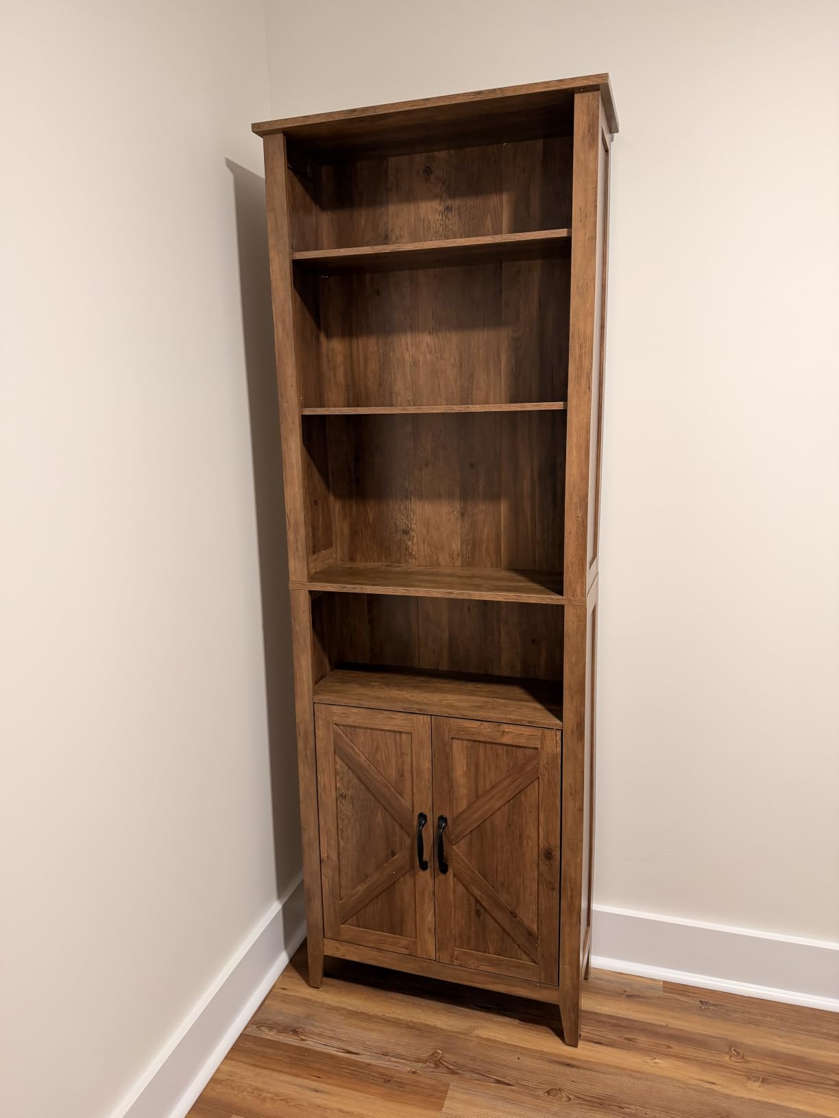 VASAGLE Farmhouse Bookshelf, 6-Tier Bookcase with Doors customer photo 1