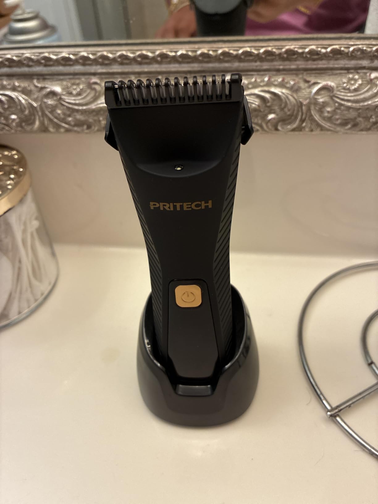 PRITECH Manscape Pubic Hair Trimmer Women - Waterproof Bikini Trimmer for Women, Ceramic Blade Shavers Electric Razors for Men with USB-C Charging, Wet/Dry Use, Grooming Kits, Gifts, White customer photo 1