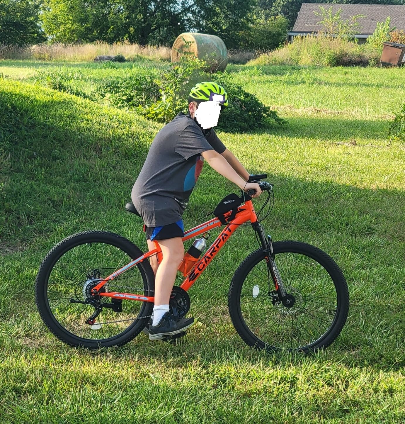 Ecarpat 24/26 Inch Wheel Mountain Bike, 21 Speed MTB Bike with Full Suspension, Steel Frame and Dual Disc Brakes, Adult Mens Outdoor Cycling Mountain Bicycle customer photo 1