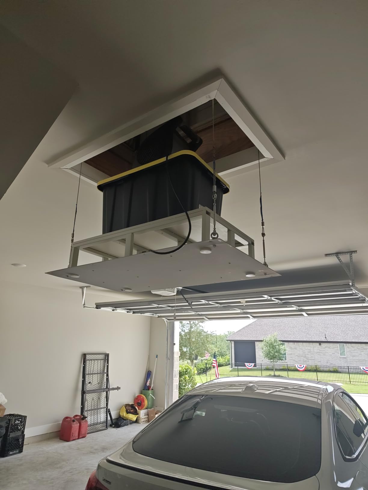 Electric Attic Lift with 4-Sided Safety Rails for Garage Storage customer photo 1