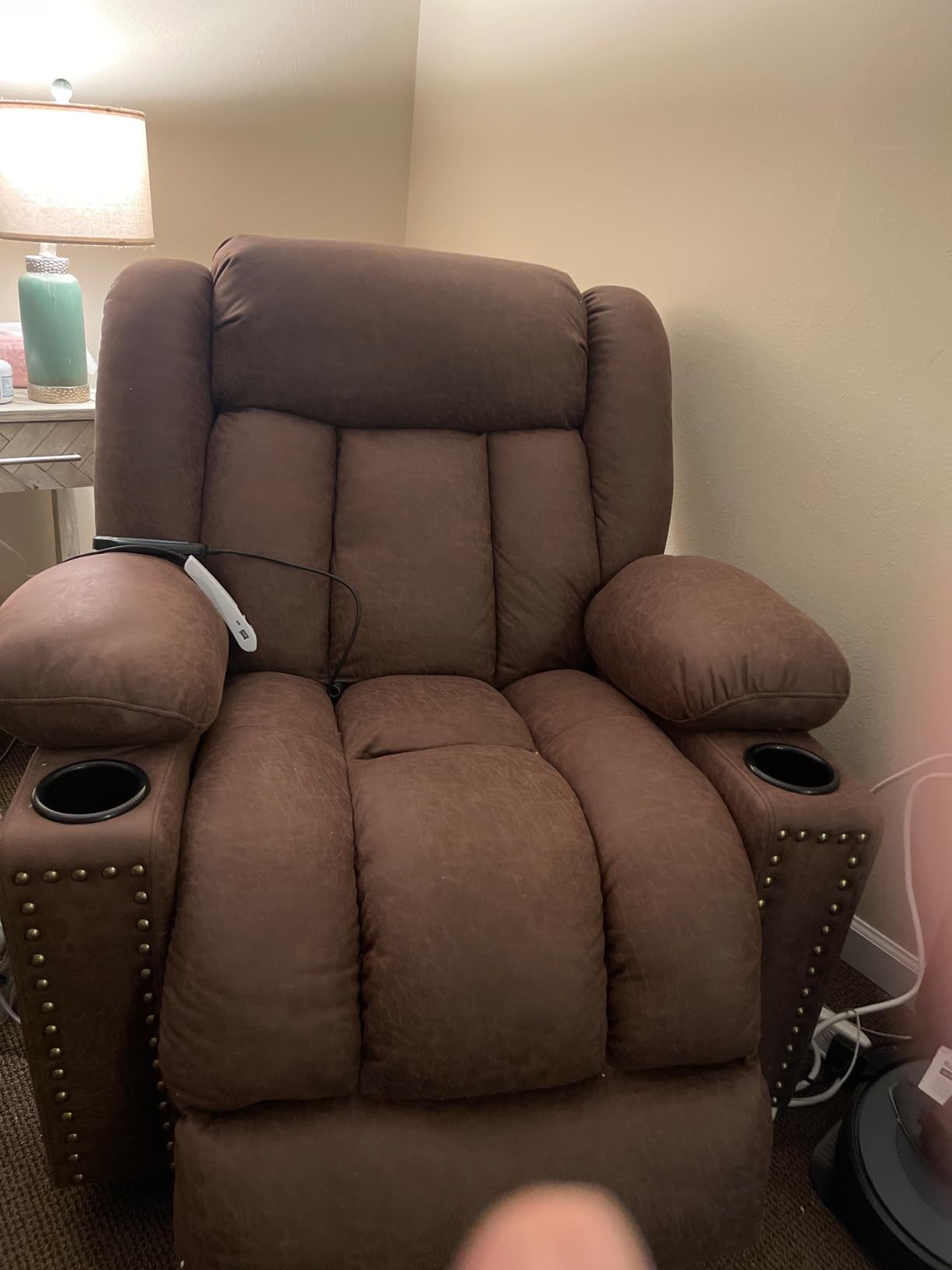 Triple Motor Large Power Lift Recliner Chair for Elderly with Heat and Massage, Lay Flat Lift Chairs for Seniors Infinite Position, Extended Footrest,USB&Type-C Ports, Cup Holder customer photo 2