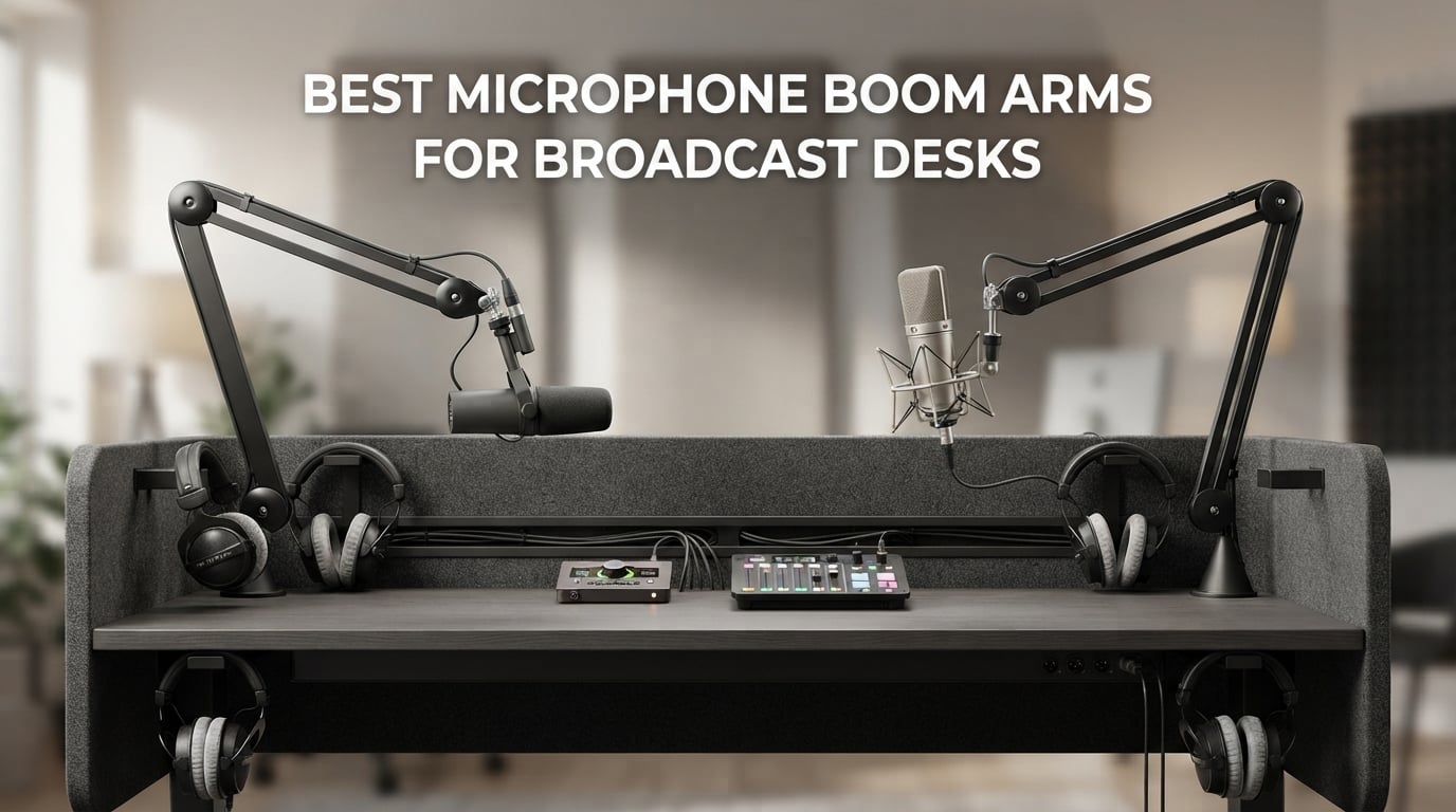 Best microphone boom arms for broadcast desks