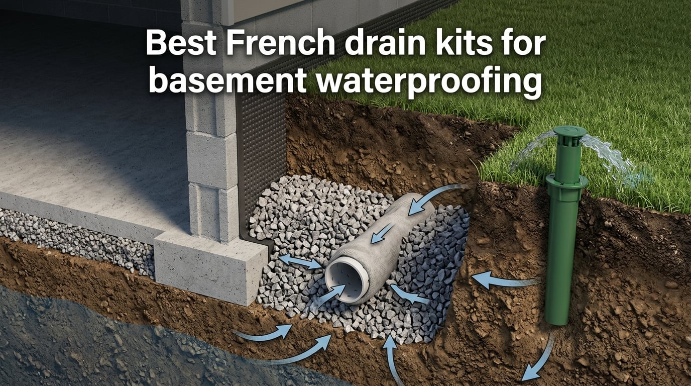 Best French drain kits for basement waterproofing