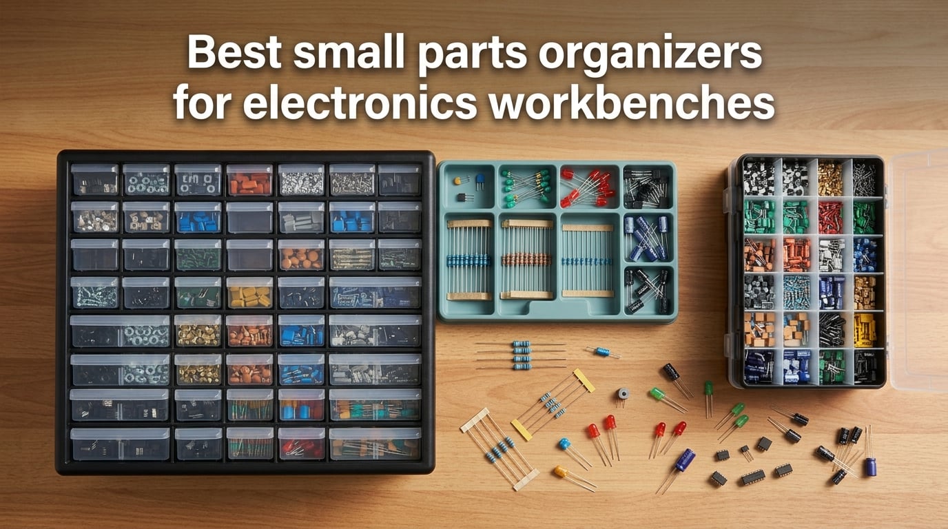 Best small parts organizers for electronics workbenches