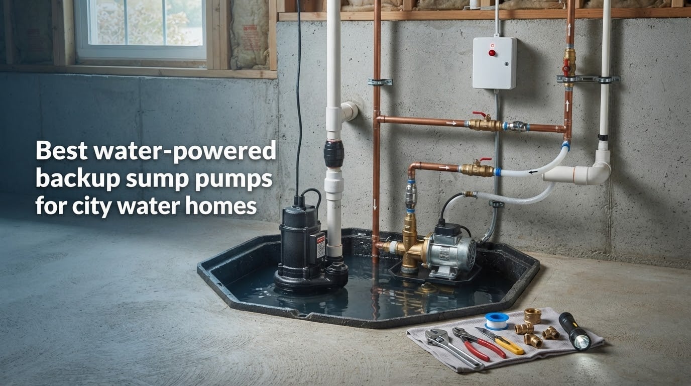 Best water-powered backup sump pumps for city water homes