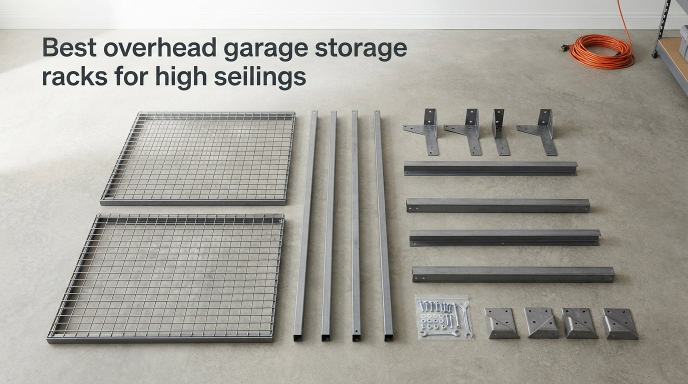 Best overhead garage storage racks for high ceilings