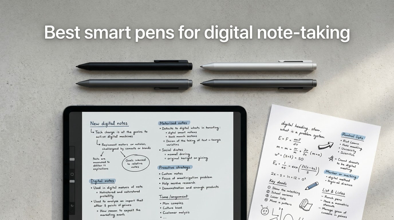Best smart pens for digital note-taking