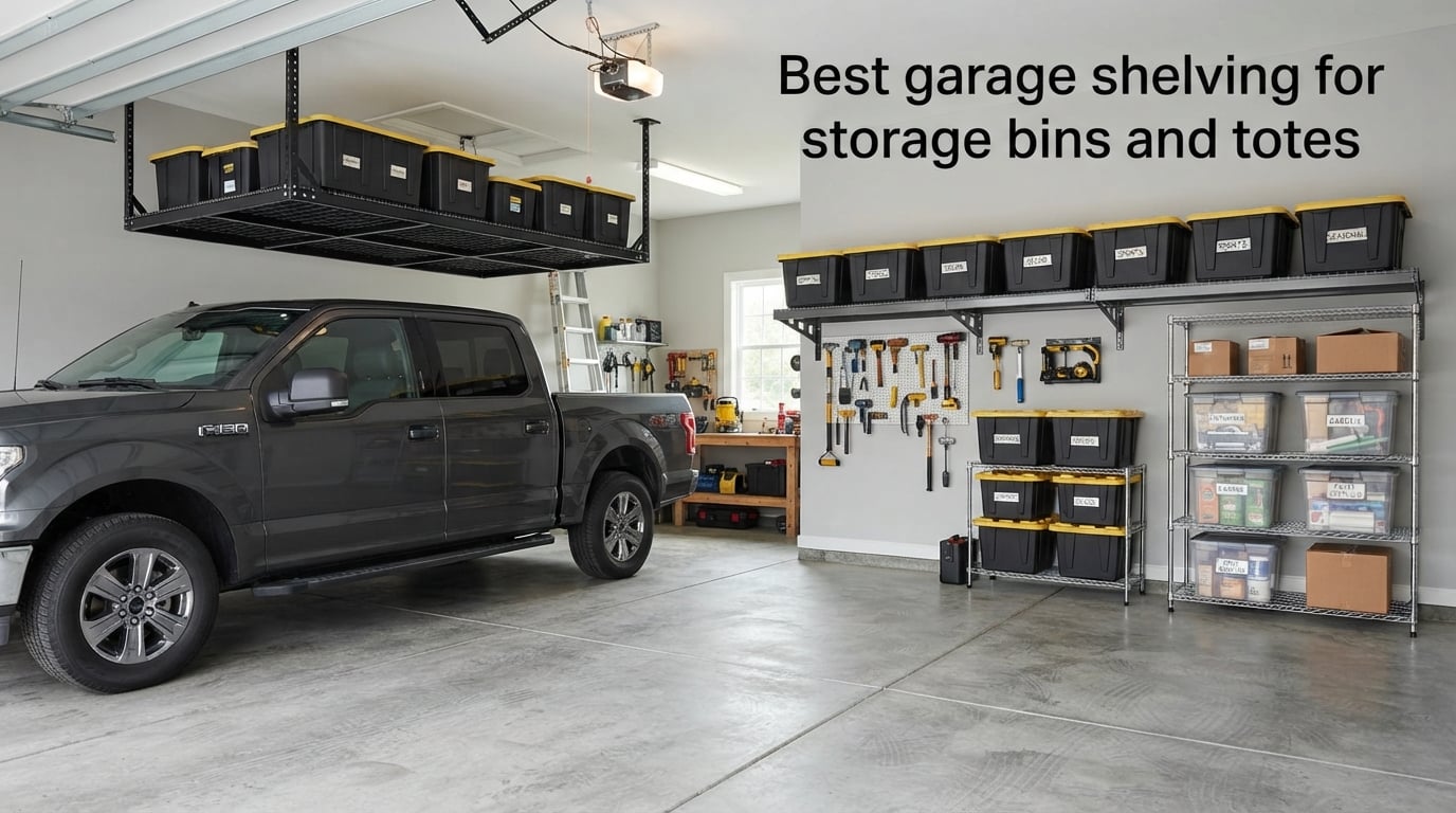 Best garage shelving for storage bins and totes