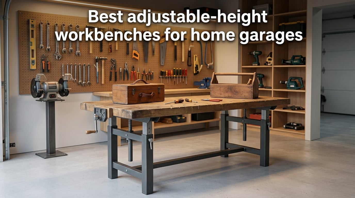 Best adjustable-height workbenches for home garages