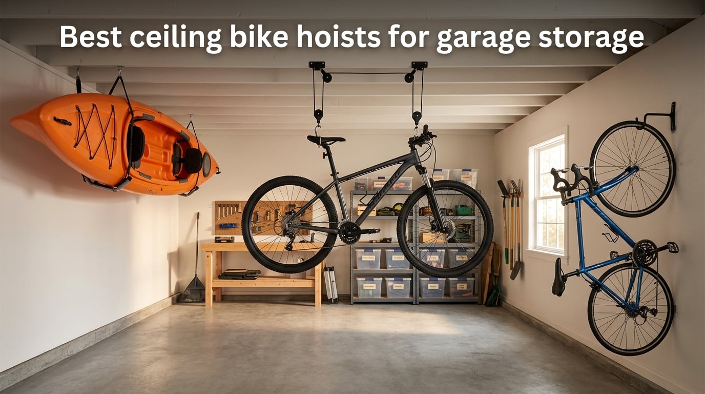 Best ceiling bike hoists for garage storage