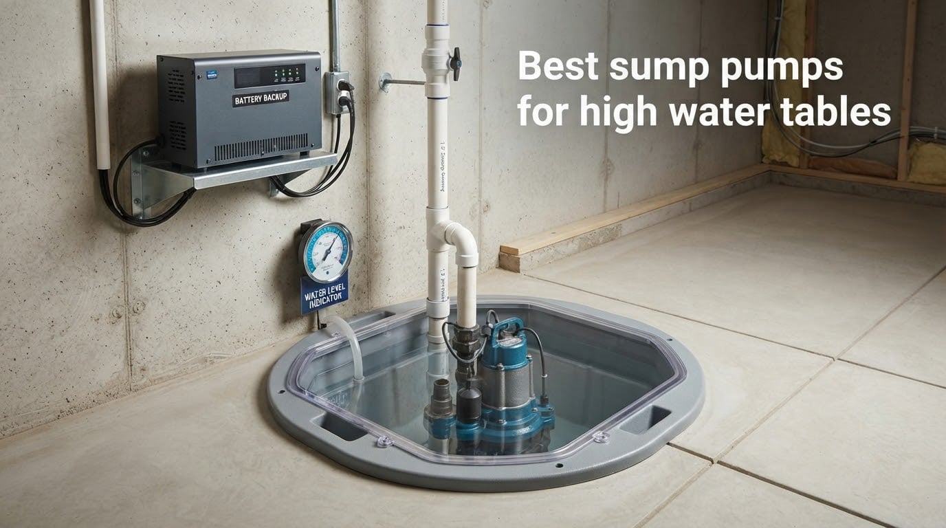 Best sump pumps for high water tables