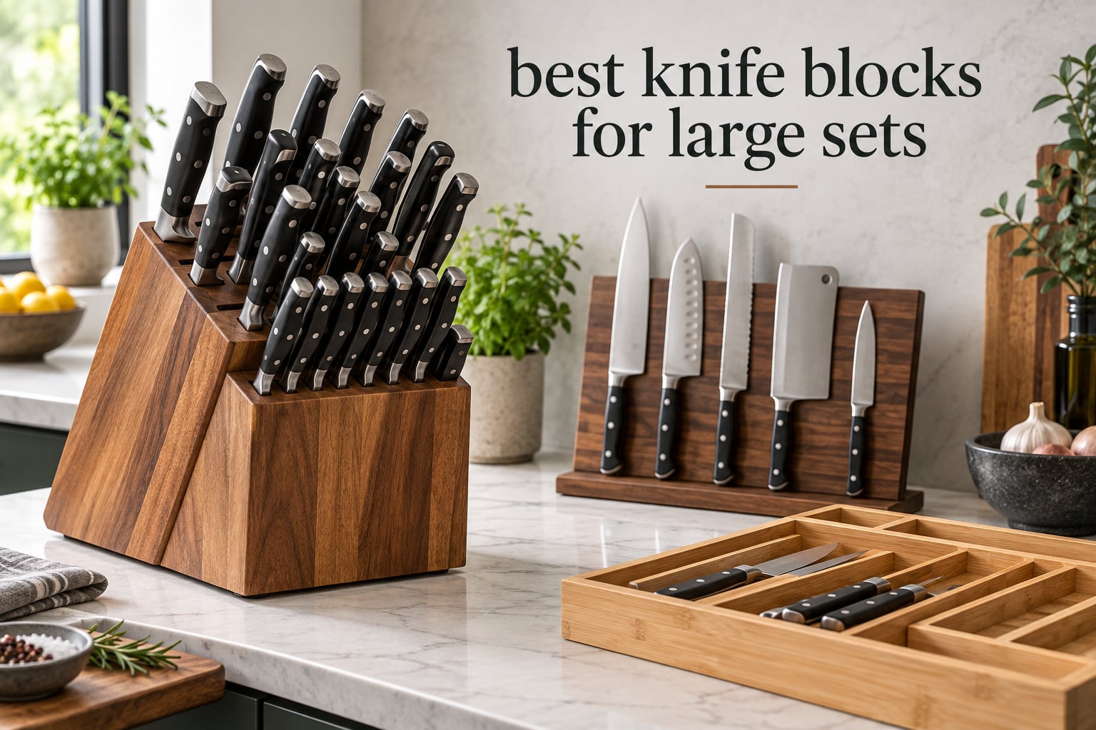 best knife blocks for large sets