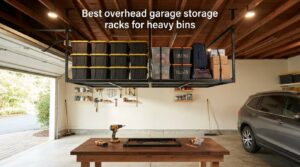 Best overhead garage storage racks for heavy bins