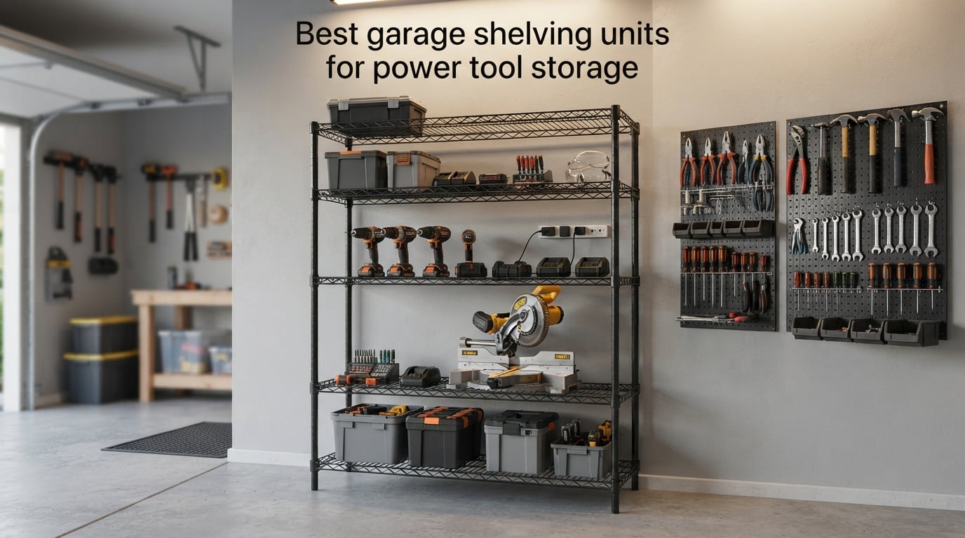 Best garage shelving units for power tool storage