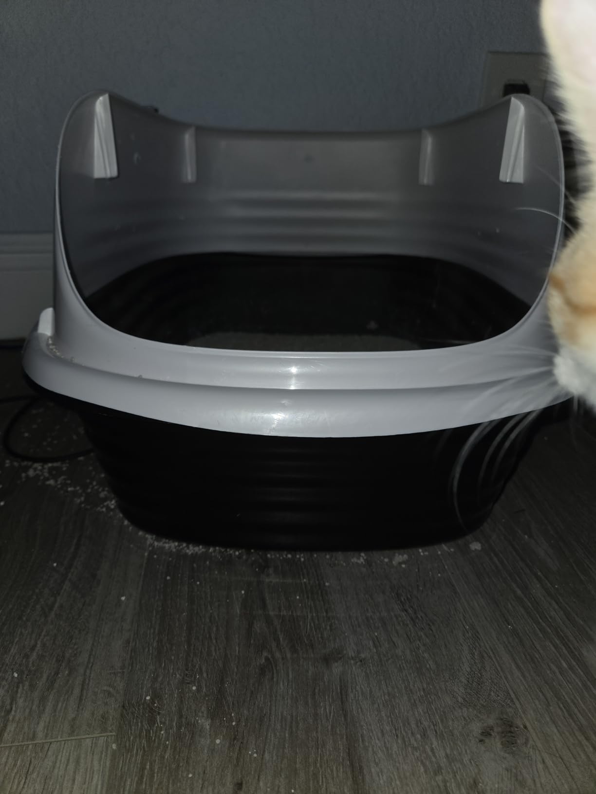 Arm & Hammer Rimmed Open Cat Litter Box, Wave with High Sides, High Sided Cat Litter Pan, Made in USA, Gray customer photo 1