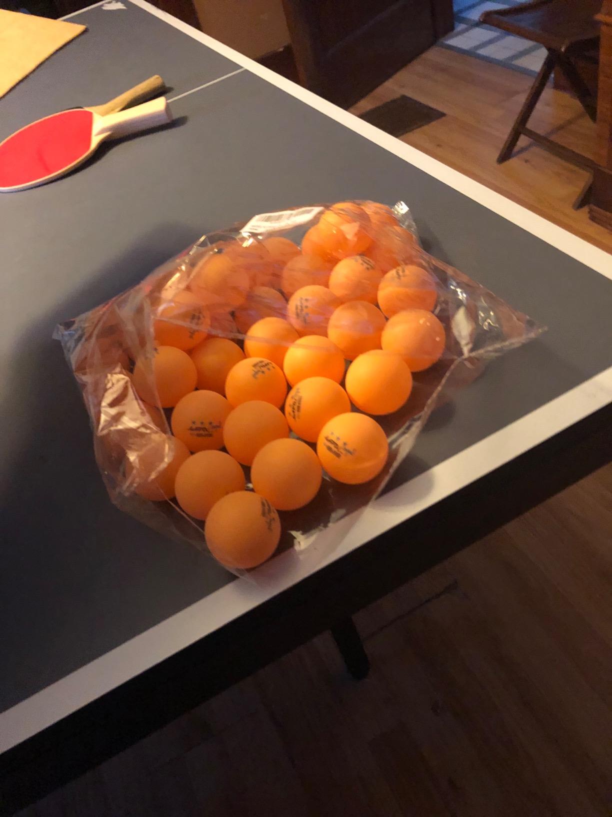 MAPOL 50ct Orange 3-Star Ping Pong Balls, Bulk Training Table Tennis Balls customer photo 2