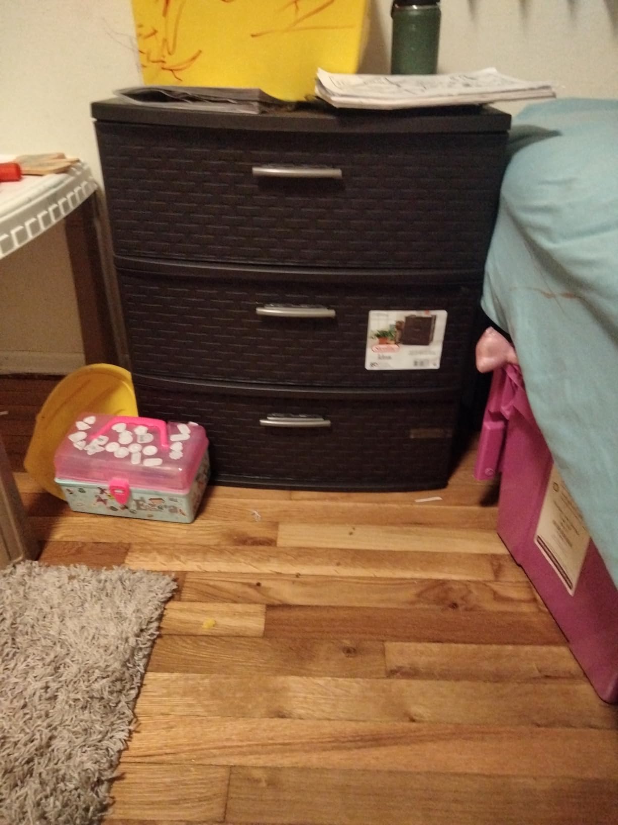 Sterilite Wide 3 Drawer Weave Tower, Home Organizer, Espresso customer photo 2