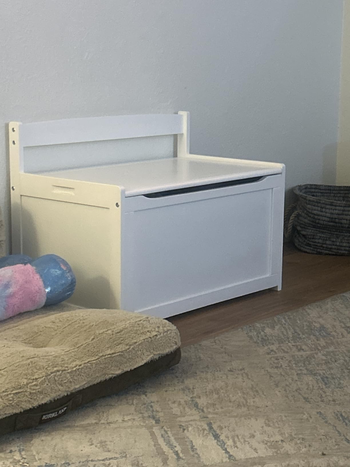 Melissa & Doug Wooden Toy Chest White Furniture Organizer customer photo 2