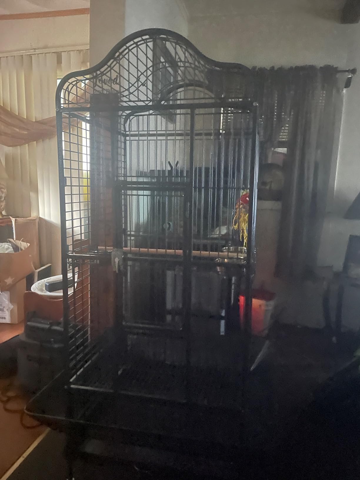 Yaheetech Extra Large Bird Cage 63'' Open Play Top Bird Cage for African Grey Parrots/Amazon Parrot/Caiques/Macaw with 360° Wheels customer photo 2