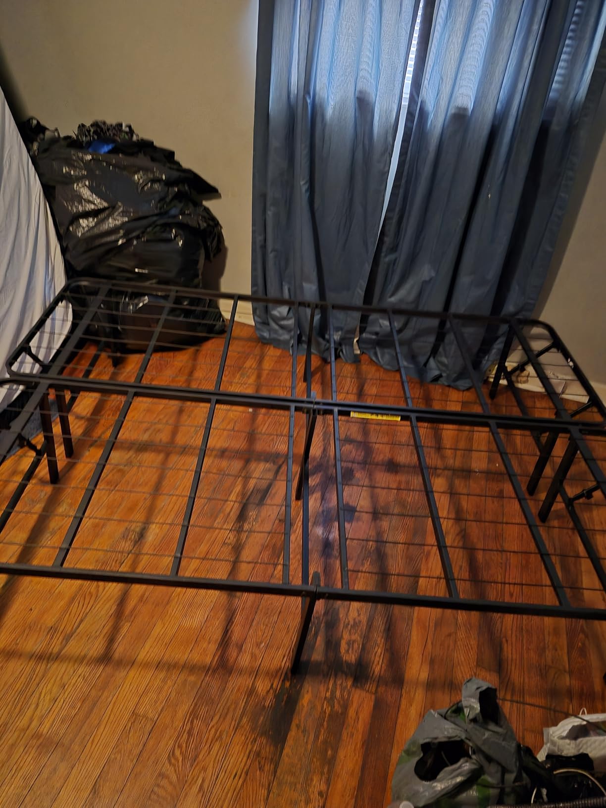 Linenspa Folding Metal Platform Bed Frame - No Box Spring Needed - Underbed Storage - Simple Toolless Assembly - Mattress Foundation - 14