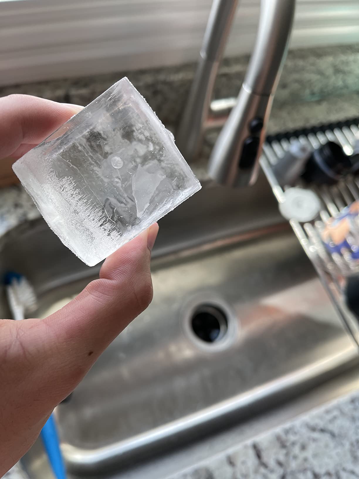 Dexas ice•ology Silicone Clear Ice Maker for Craft Cocktail Ice, 8 Count Cube Tray customer photo 2