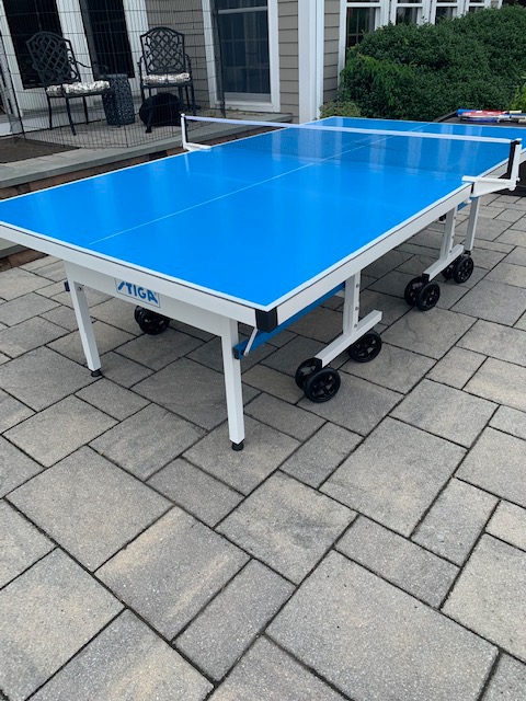 STIGA Outdoor Table Tennis Tables – All-Weather Waterproof Aluminum Ping Pong Tables with Net & Post, QuickPlay Assembly, 108