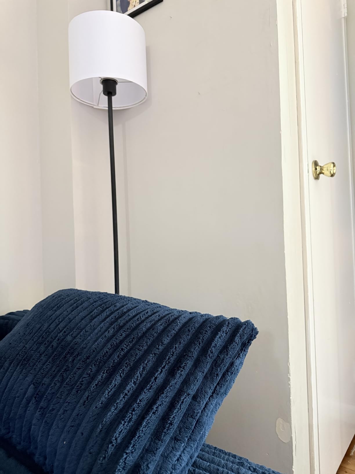 Modern Floor Lamp Simple Design with White Shade & Foot Pedal Switch customer photo 2