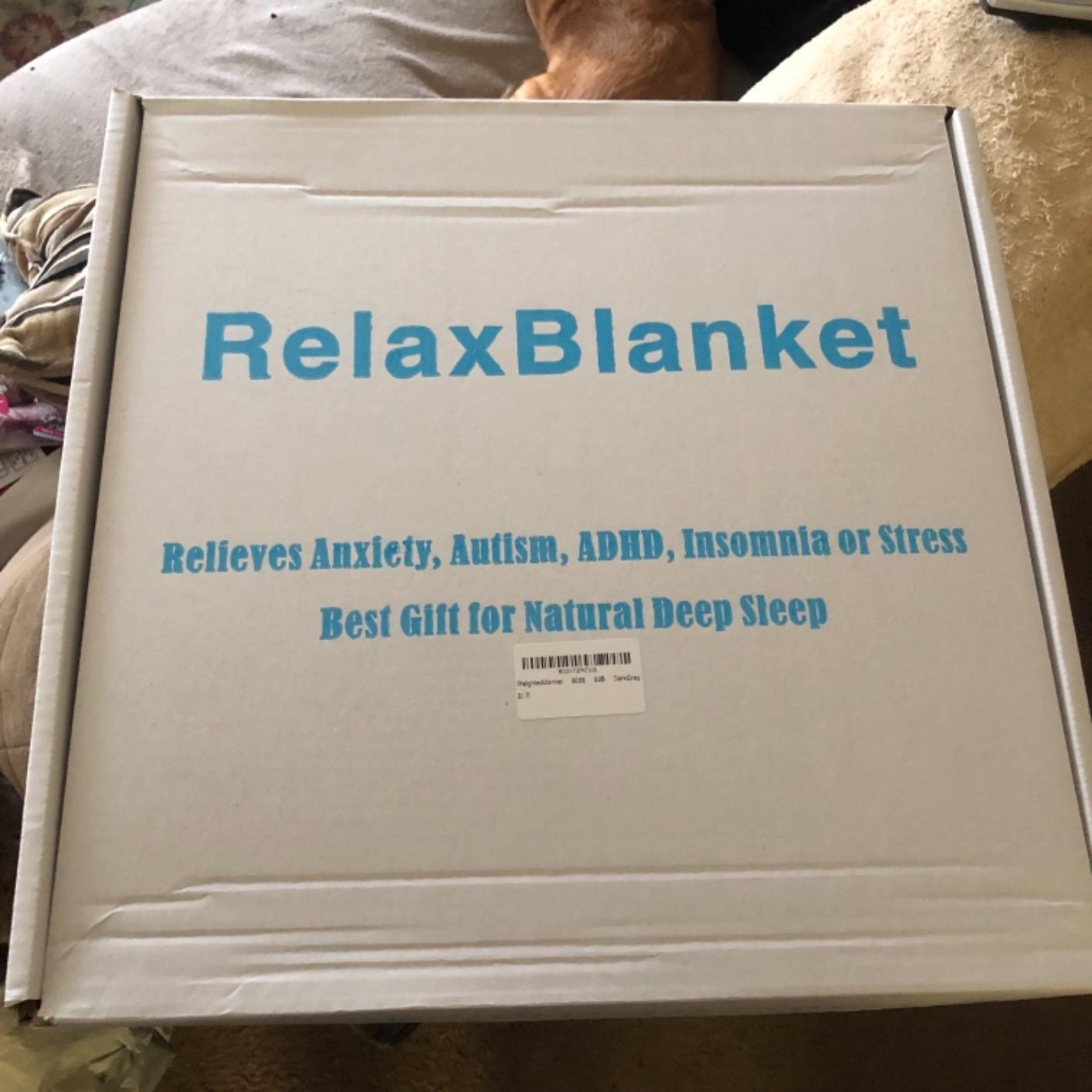 RelaxBlanket Weighted Blanket (Dark Green, 60''x80'' 10lbs), Heavy Blanket with Glass Beads customer photo 2