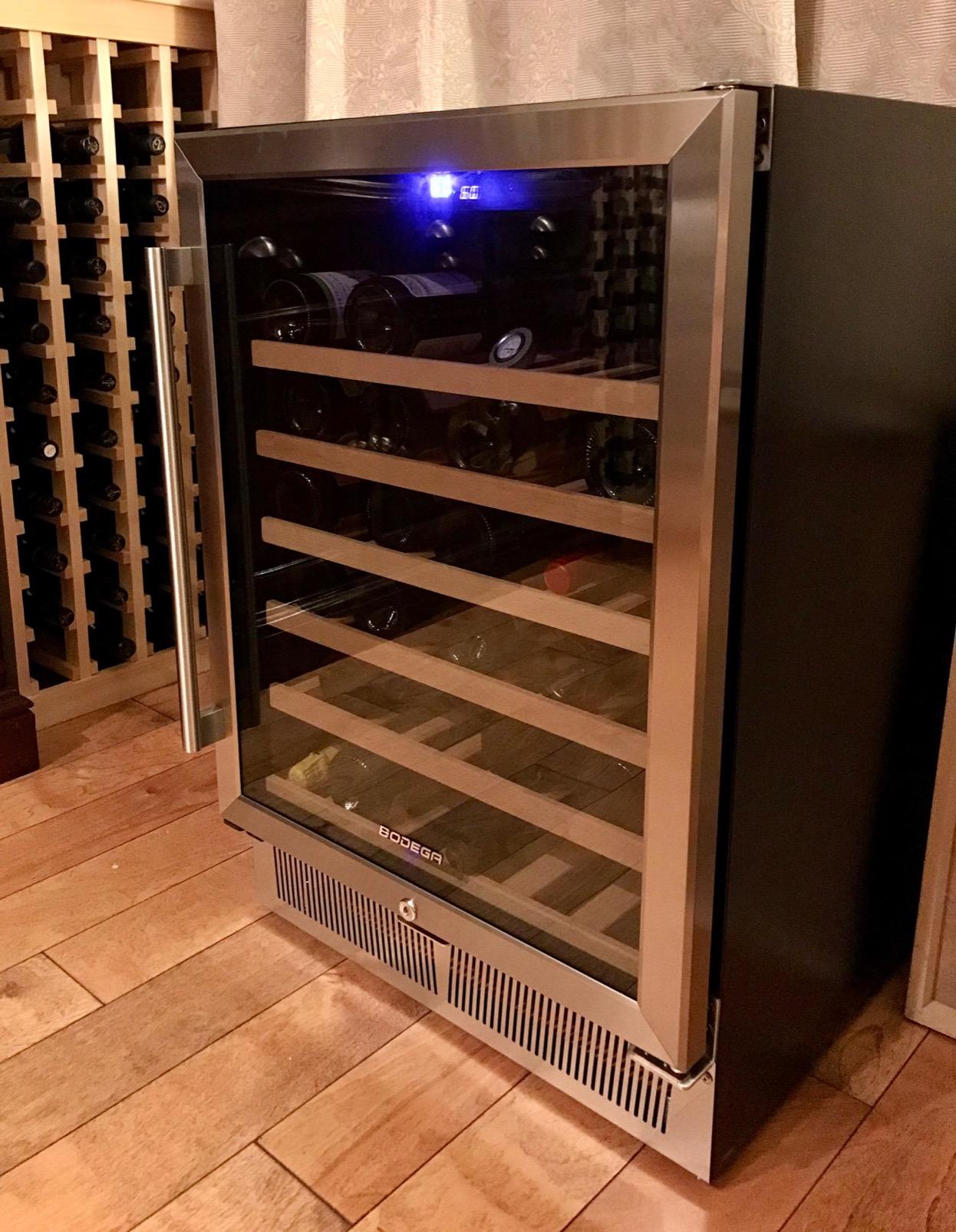 BODEGA 24 Inch wine cooler,under counter wine fridge 52 Bottles with WIFI APP Control Fits Champagne,red, Rose, Built in or Freestanding wine cooler refrigerator for Home Office Bar. customer photo 2