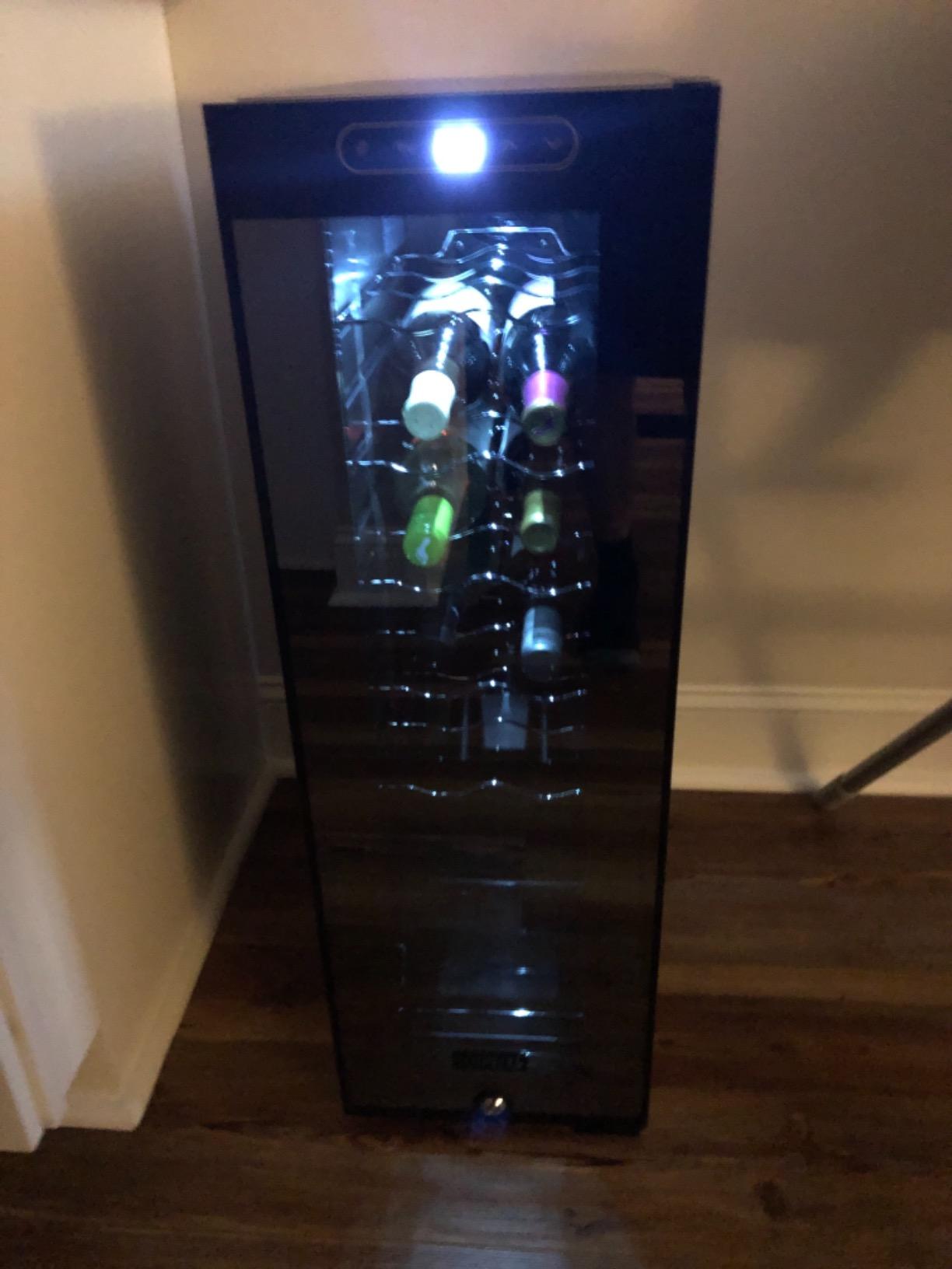 Schmecke 12 Bottle Compressor Wine Cooler Refrigerator w/Lock | Large Freestanding Wine Cellar | 41f-64f Digital Temperature Control Wine Fridge For Red, White, Champagne or Sparkling Wine - Black customer photo 1