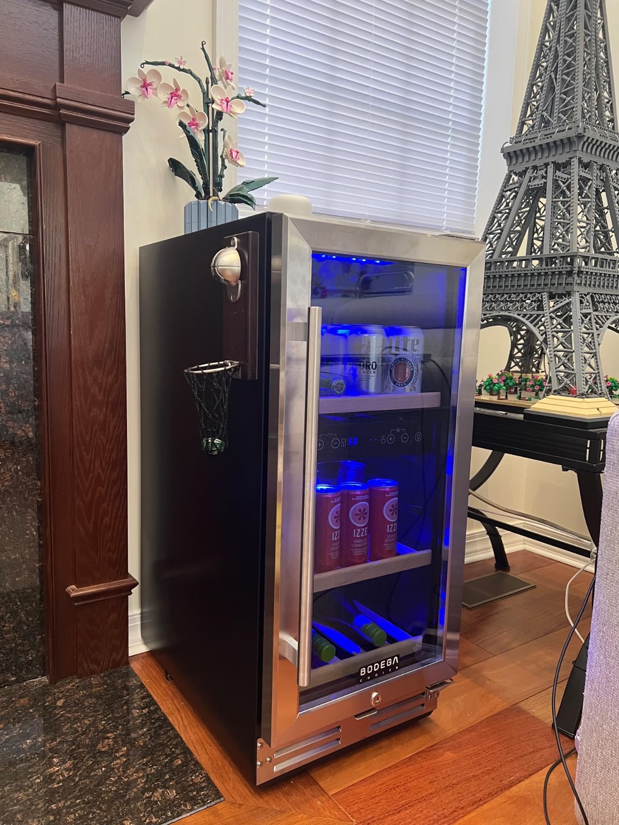 BODEGA 15 Inch Wine Fridge, 30 Bottles Dual Zone Wine Cooler, 41-68°F Wine Refrigerators Free standing, Soft LED Dual Zone Wine Fridge, Built-in or Freestanding for Home/Bar/Kitchen (3.2 cu.ft), Black customer photo 2