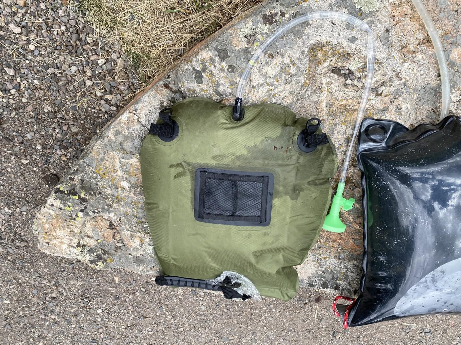 Pop-up Shower Tent & 20L Solar Shower Bag Combo - Waterproof Camping Privacy Shelter with Portable Heated Water Reservoir for Outdoor Bathing, Beach, Hiking (Green, 120x120x190cm) customer photo 1