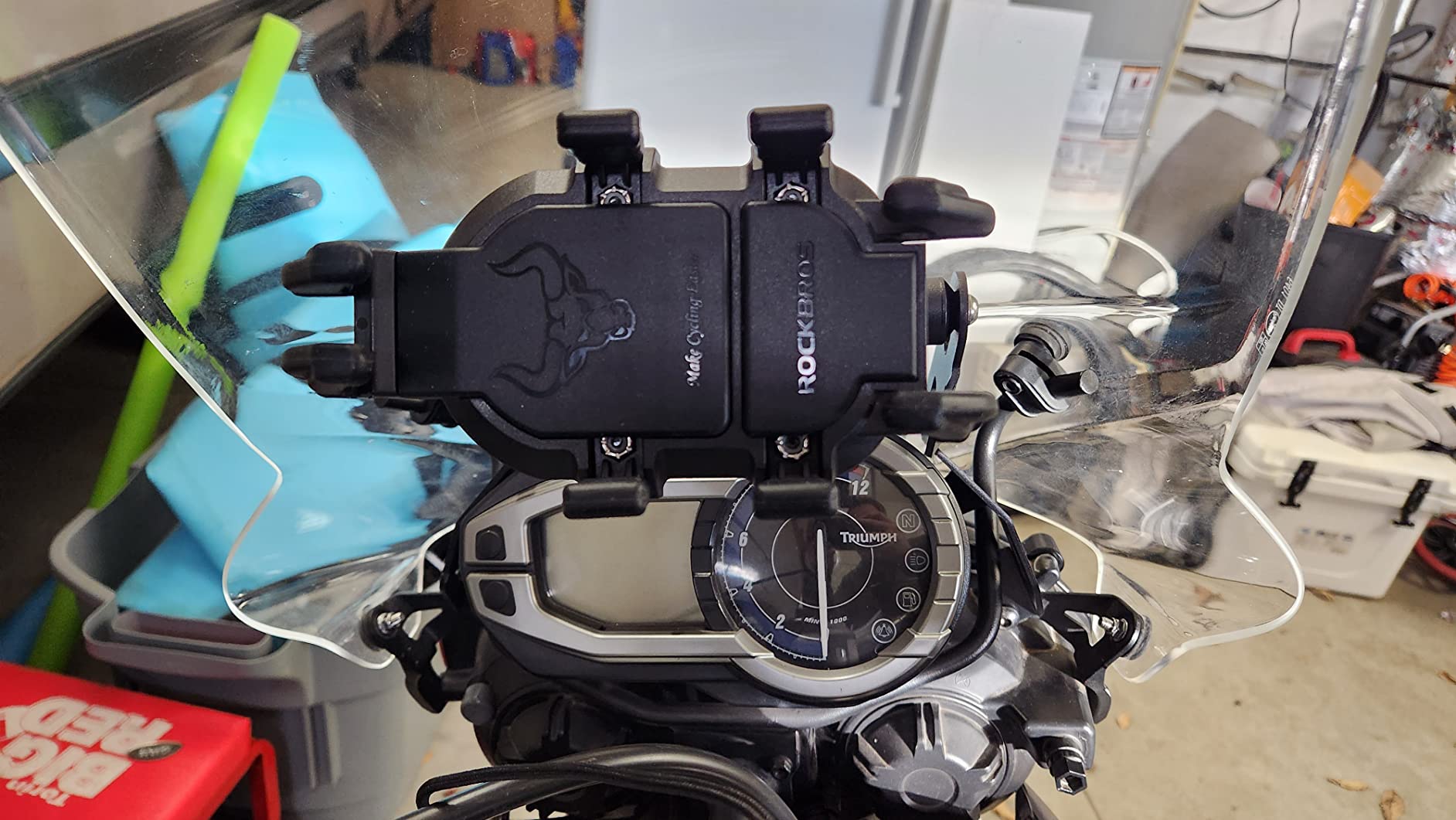 ROCKBROS Aluminum Motorcycle Bike Phone Mount with Vibration Dampener customer photo 2