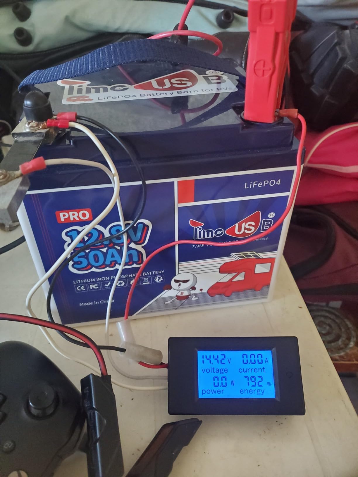 Timeusb 12V 50Ah LiFePO4 Lithium Battery for Kayak, RV, Trolling Motor customer photo 2