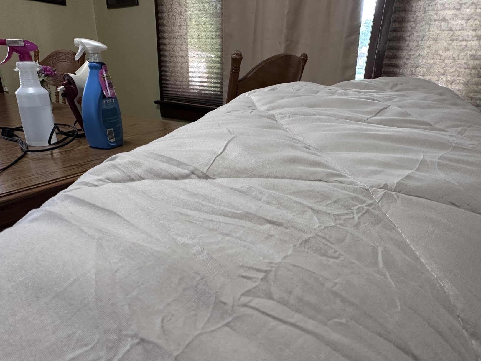 HEVUMYI 7-Piece Queen Comforter Set, Dark Grey Bed in a Bag customer photo 2