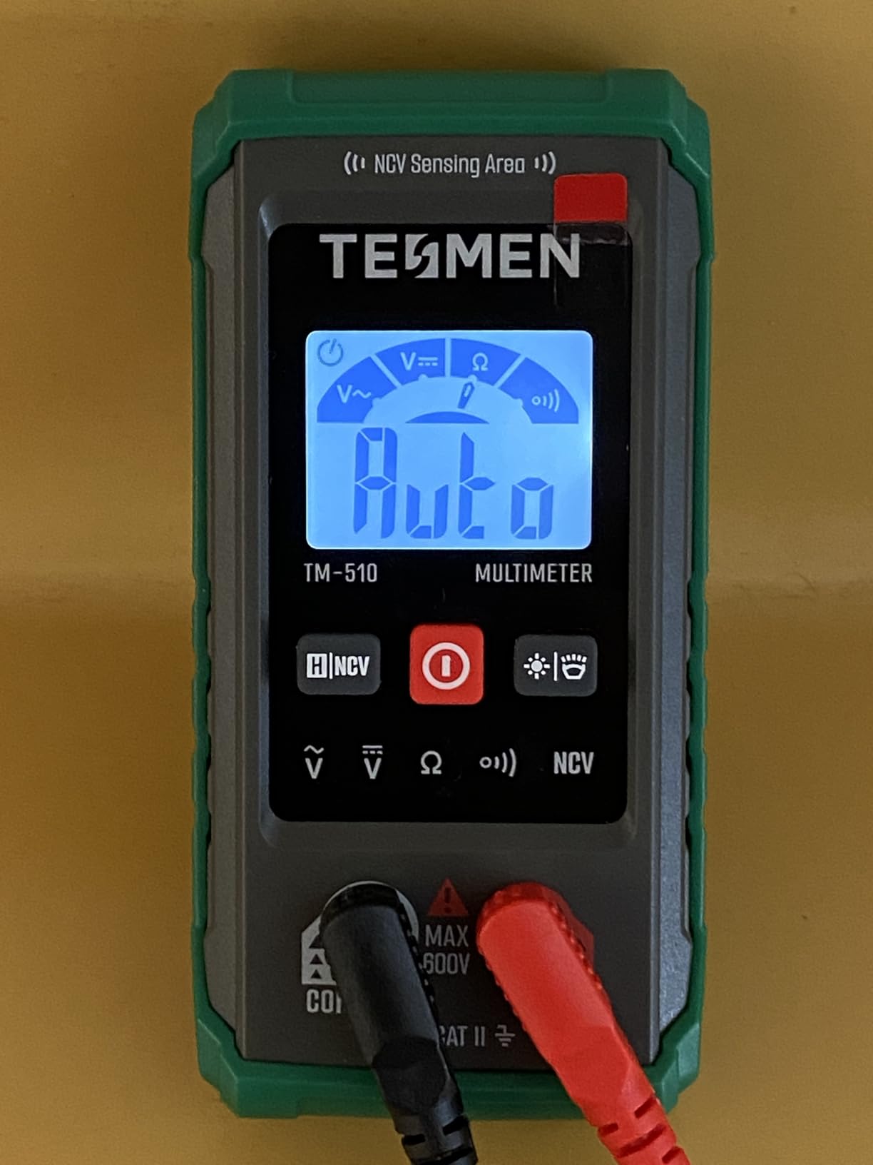 TM-510 Digital Multimeter, 4000 Counts, Smart Measurement, Auto-Ranging Voltmeter; Voltage Tester with Non-Contact Voltage Function, Measures AC/DC Voltage, Resistance, Continuity – Green customer photo 1