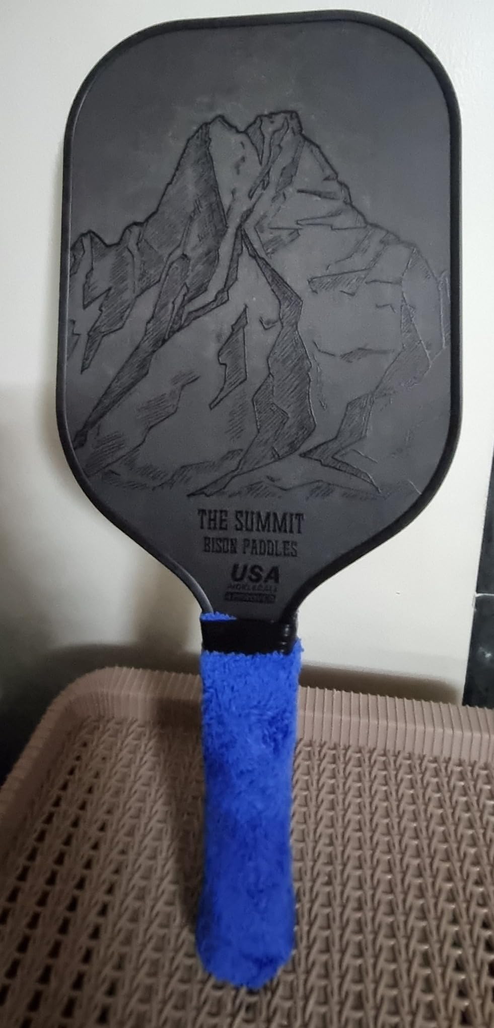 Carbon Fiber Pickleball Paddle - Raw Toray T700 Surface Provides Maximum Ball Spin | Elongated or Widened Pickleball Racket Shapes Available - Paddle Customization Kit Included customer photo 1