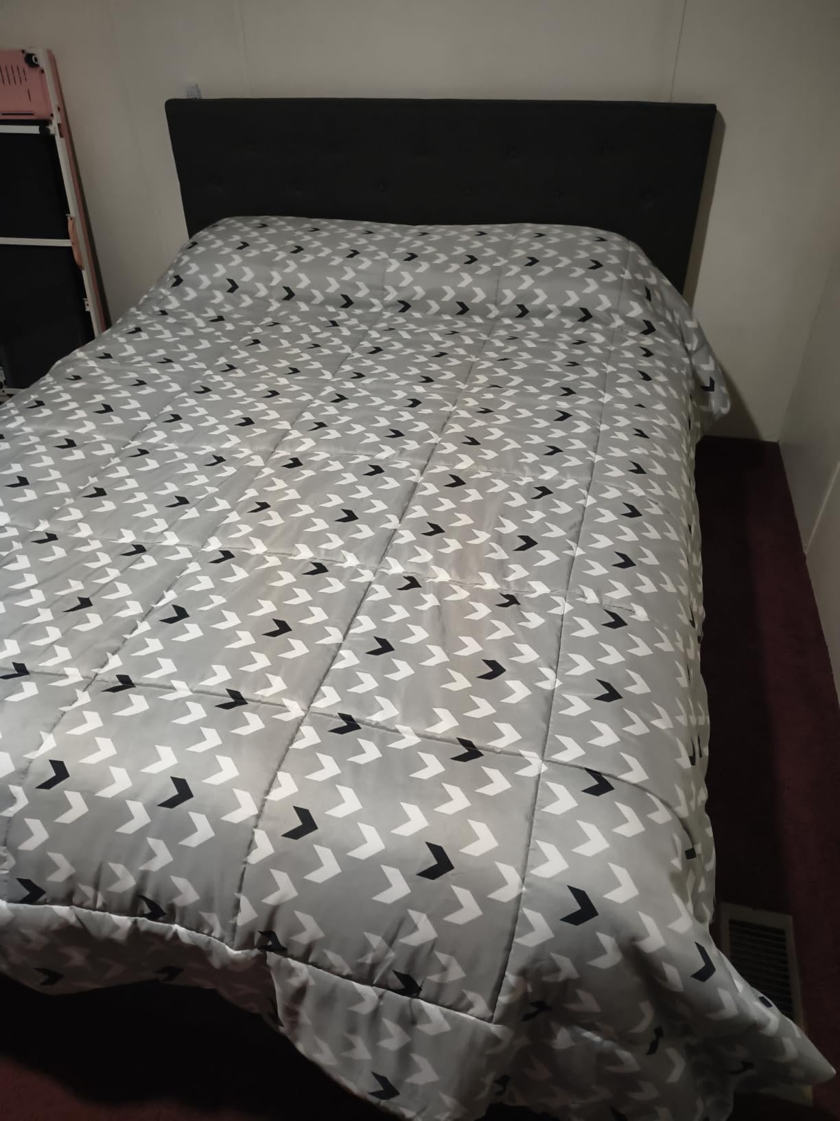 Allewie Queen Size Storage Bed Frame with 4 Underbed Drawers, Upholstered Platform Bed with Adjustable Headboard, Diamond Button Tufted, Easy Assembly, Noise-Free, No Box Spring Needed, Light Grey customer photo 2