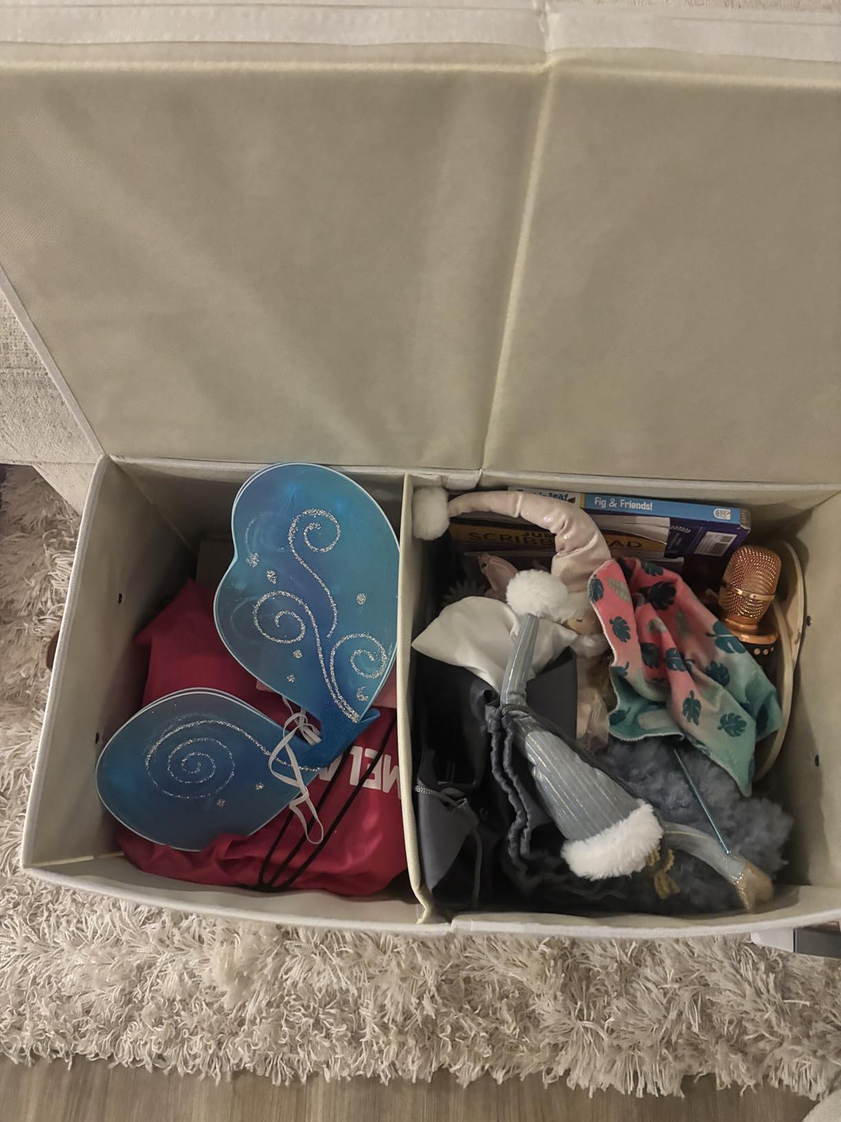 Large Toy Storage Box with Lid, Toy Chest Bin Boxes Basket with Dividers customer photo 2